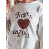 DStreet Bluza damska oversize z nadrukiem FEELME szara | Shoptok.si