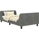  Otroški posteljni okvir z vznožjem Temno siva 90 x 190 cm Žamet, (5000104762) | Shoptok.si