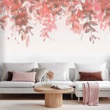  Foto tapeta - Under vegetation - hanging vines of pink leaves on a neutral background 196x140 | shoptok.hr