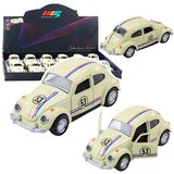  Car Beetle Metal Drive Opening Doors Beige 1:32 Cene