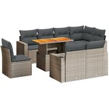  9-dijelni set vrtnih sofa od poliratana s jastucima sivi | shoptok.hr