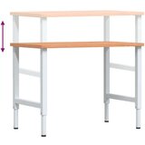 vidaXL Delovna miza 100x60x(71,5-98) cm trdna bukovina pravokotna | Shoptok.si