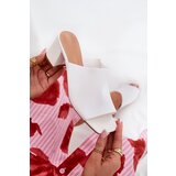 Boto Women's Heeled Block Sandals White Wenilan | Shoptok.si