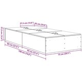  Krevet sa prostorom za pohranu Crni hrast 75x190 cm Konstruirano drvo | shoptok.hr
