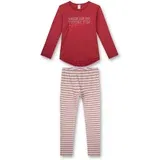 SANETTA Pidžama set siva / svijetloroza / crvena