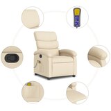 Masažna fotelja krem tkanina | Eponuda.com
