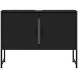  Kupaonski ormarić za umivaonik crni 80 x 33 x 60 cm drveni | shoptok.hr