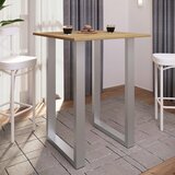 XXXL Barska Miza Xona, Barva Hrasta, Srebrna, 80x50cm | Shoptok.si