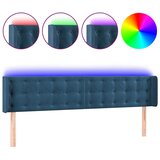 Maison Chic led posteljno vzglavje - vzglavna omarica - nočna omarica temno modro 203x16x78/88 cm žamet, (21708287) Cene