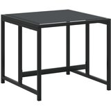  15-dijelni vrtni blagovaonski set crni od tekstilena | shoptok.hr