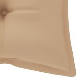  Vrtna klupa s jastukom 120 cm od masivnog bagremovog drva Bež 120 x 50 x 7 cm | shoptok.hr