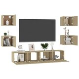  6-dijelni set TV ormarića boja hrasta sonome od iverice | shoptok.hr
