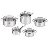 Tefal 10- delni set posode duetto G719SA74, 5 loncev + pokrovke, primerno za indukcijo Cene