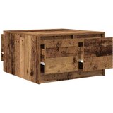 vidaXL stol za kavu s ladicama staro drvo 70,5x70x40 cm | shoptok.hr
