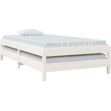  Složivi krevet bijeli 100 x 200 cm od masivne borovine | shoptok.hr