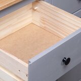  Komoda od masivne borovine siva 135x40x80 cm asortiman Panama | shoptok.hr