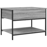  The Living Store Klubska mizica siva sonoma 70x50x50 cm inženirski les in kovina - Klubska Mizica, (21500653) | Shoptok.si