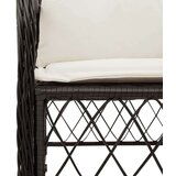  3-dijelni bistro set s jastucima crni od poliratana | shoptok.hr