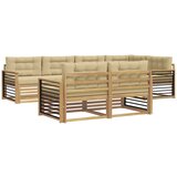 vidaXL Zunanja garnitura za sedenje 7 pcs Bela in bež Poliester, (5000269416) | Shoptok.si