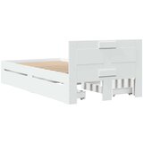 vidaXL Okvir za krevet s uzglavljem bijeli 100 x 200 cm drveni | shoptok.hr