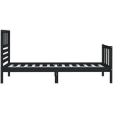  Za krevet od masivnog drva crni 75 x 190 cm 2FT6 mali | shoptok.hr