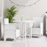 vidaXL Vrtni stol Set 2 Bela Taupe Plastični ratan Poliester Srednje | Shoptok.si