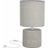 Candellux Lighting Siva namizna svetilka s tekstilnim senčnikom (višina 26 cm) Dina –