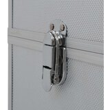 vidaXL kovčeg za šminku 37 x 24 x 40 cm srebrni aluminijski | shoptok.hr