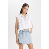 Defacto Crop Poplin Short Sleeve Shirt Cene