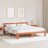  Okvir kreveta od borovine Vosak smeđi Masivno drvo 200 x 200 cm | shoptok.hr