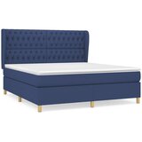  Krevet s oprugama i madracem plavi 180x200 cm od tkanine | shoptok.hr