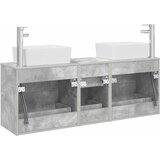  Set ormarića za kupaonicu 3 kom. Betonska siva 136 x 35 x 80 cm | shoptok.hr