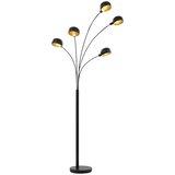  Stojeća svjetiljka 200 cm 5 x E14 crno-zlatna | shoptok.hr
