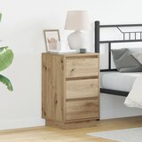 vidaXL noćni kabinet s LED hrast 39x34.5x65 cm inženjersko drvo | shoptok.hr