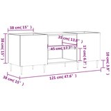 vidaXL Omarica za gramofonske plošče siva sonoma 121x38x48 cm inž. les | Shoptok.si