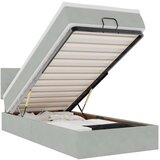 Maison Chic Otomanski Posteljni okvir - Enojna postelja - Postelja za odrasle z vzmetnico siv 90x200 cm žamet-J2552, (21765737) | Shoptok.si