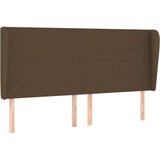  Uzglavlje s ušima tamnosmeđe 163x23x118/128 cm od tkanine | shoptok.hr