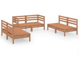 Maison Chic Seti vrtnega pohištva - Vrtna garnitura - Vrtni pohištvo set 6-delna medeno rjava trdna borovina, (21816935) | Shoptok.si