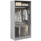 vidaXL Garderobna omara siva sonoma 100x50x200 cm inženirski les | Shoptok.si