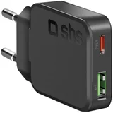 Ultra-Slim 45W USB-C PD USB-A stenski polnilnik črne barve, (5000279429)
