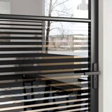 Staklena vrata Prugasti Crna 102,5 x 3,5 x 201,5 cm Aluminij | shoptok.hr