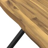  Stol za blagovanje s prirodnim rubom 60 x 55 x 75 cm - Izbijeljena i crna 60 x 55 x 75 cm Živi rub | shoptok.hr