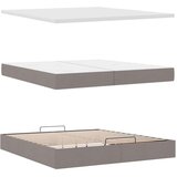  Otomanski okvir kreveta s madracima smeđesivi 200x200cm tkanine | shoptok.hr