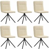 vidaXL Jedilni stoli 6 kosov krem blago, (21828412) | Shoptok.si