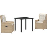  Vrtni set za objed 3 pcs Bež i svijetlo siva poliratan | shoptok.hr