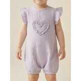 Sinsay Muslin pamučni romper s volanima i aplikacijom srca | shoptok.hr