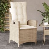 Maison Chic Nastavljiv Vrtni Stoli - Stol za vrt z blazinami bež poli ratan JS18, (21878961) | Shoptok.si