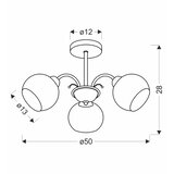  Luster na štapu NESTOR 3xE27/40W/230V mesing | Eponuda.com