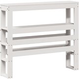Maison Chic posteljno vzglavje - vzglavna omarica - nočna omarica s policami bela 75 cm trdna borovina, (21710881) | Shoptok.si