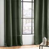 Douceur d intérieur Kaki zelena zavjesa od mikrovlakana 140x280 cm Absolu – | shoptok.hr
